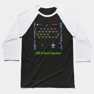 Retro Arcade Space Ship Video Game Baseball T-Shirt